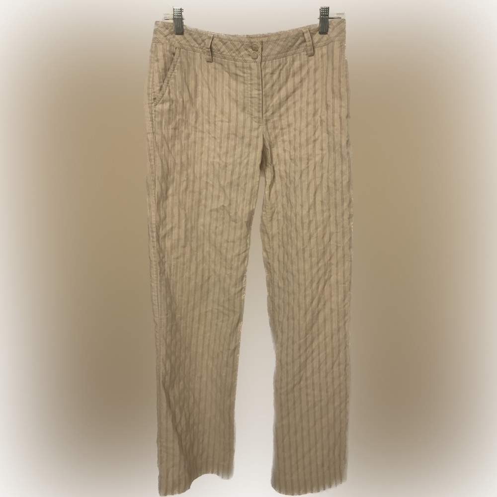 Alfani Cream Pinstripe Pants Size 4